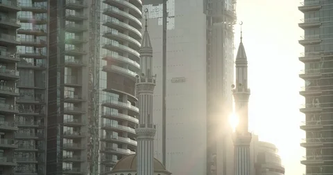Mosque in Dubai by day Stock Footage 118976579