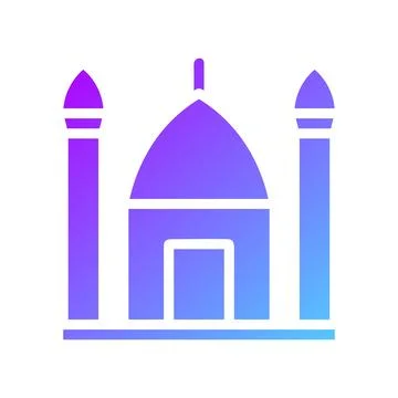 Mosque element solid blue purple ramadan illustration Illustrazione stock