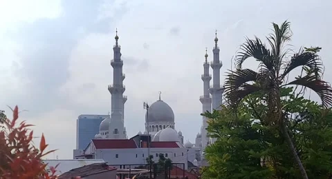 Mosque, Far View Stock Footage 304725937