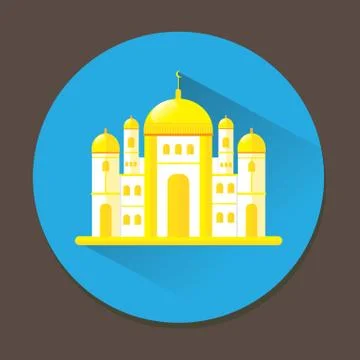 Mosque flat icon Stock Illustration