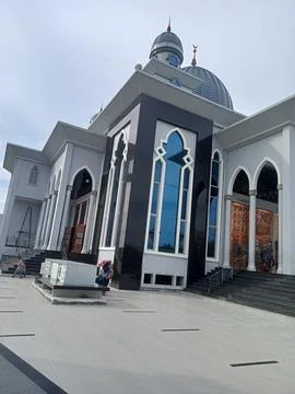 Mosque on the floating ship Stock Photos