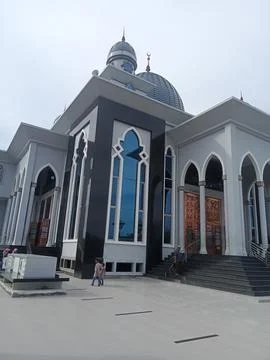 Mosque on the flooting ship Stock Photos