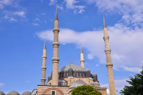 Mosque, four minaret Stock Photos