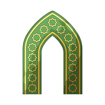 Mosque gate illustration Stock Illustration