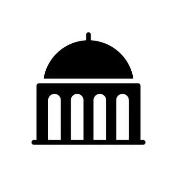 Mosque glyph flat icon 스톡 일러스트