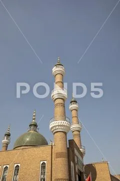 Mosque at Grand Bazaar, Urumchi, China Stock Photos