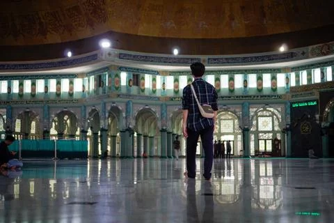 Mosque hall Stock Photos