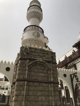 The mosque huge minar Stock Photos