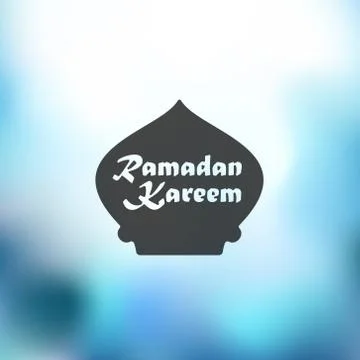 Mosque icon on blurred background 스톡 일러스트