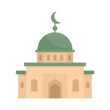Mosque icon flat isolated 스톡 일러스트
