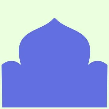 Mosque icon in flat style. Flat illustration of mosque icon Stock Illustration