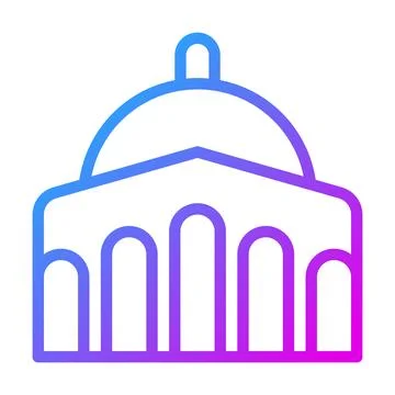 Mosque icon gradient purple colour ramadan symbol perfect. Stock Illustration