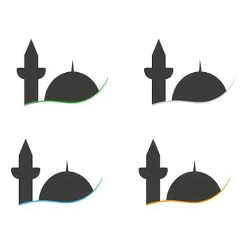 Mosque icon isolated on white background Eps10 Stock Illustration
