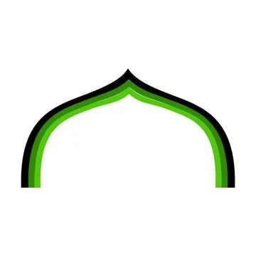 Mosque icon in isometric 3d style on a white background. Stock Illustration