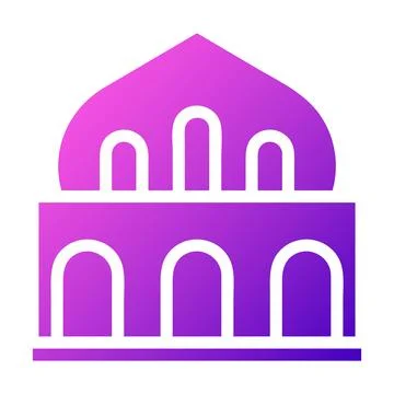 Mosque icon solid gradient pink style ramadan illustration vector element a.. Illustrazione stock