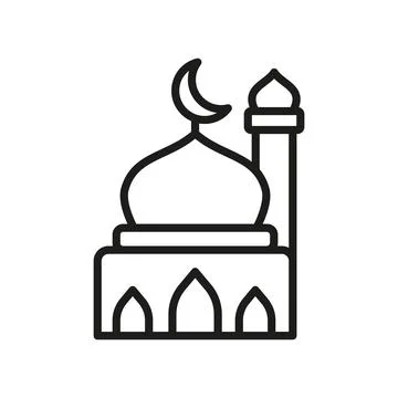 Mosque icon vector design templates simple and modern Illustrazione stock