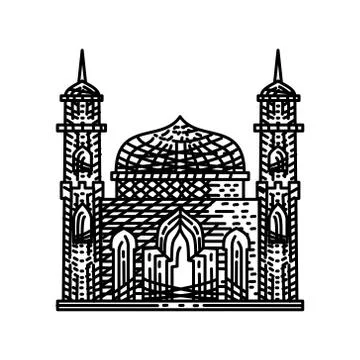 Mosque icon vector Illustration design template Stock-Illustration