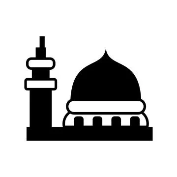 Mosque icon vector isolated on white background for your web and mobile Stock Illustration