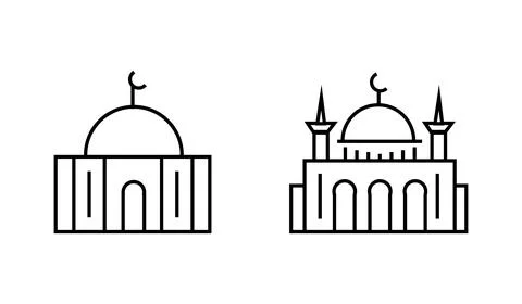 Mosque icon vector. mosque icon vector. mosque vector icon. Stock Illustration