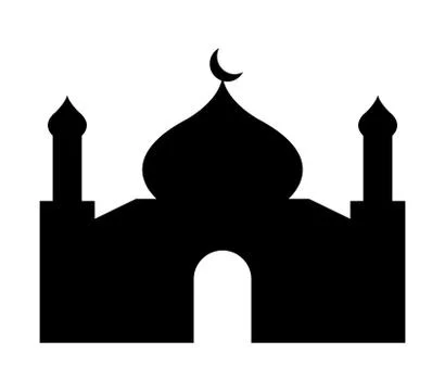 Mosque icon on white background Stock Illustration