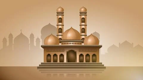 Mosque illustration Illustrazione stock