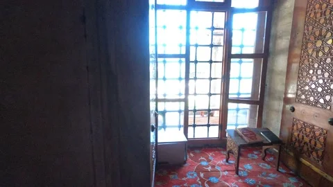 Mosque interior with windows 4K Stock Footage 237526320