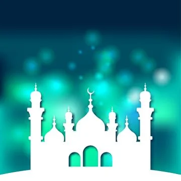 Mosque Islamic background Stock Illustration