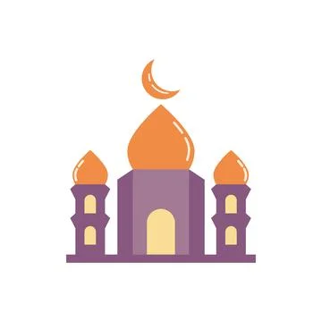 Mosque Islamic logo icon Illustration