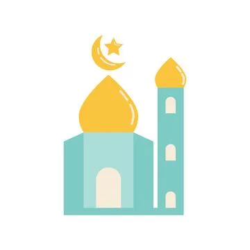 Mosque Islamic logo icon 스톡 일러스트