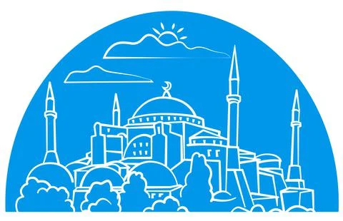 Mosque in Istanbul Stock Illustration