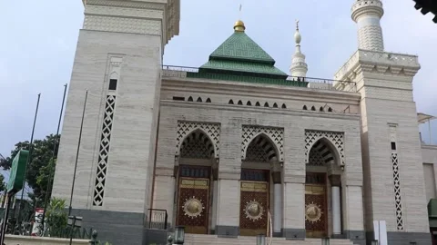 Mosque in Java Indonesia. Modern mosque architecture Stock Footage 239729988
