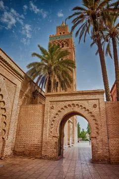 Mosque Koutoubia Marrakech Stock-Fotos