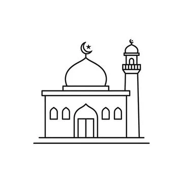 Mosque Line Icon Stock Illustration