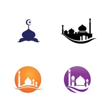 Mosque logo and symbol vector image Stock Illustration