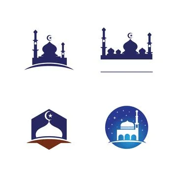 Mosque logo and symbol vector image Stock Illustration