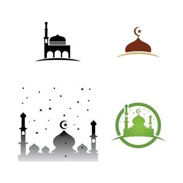 Mosque logo and symbol vector image Stock Illustration