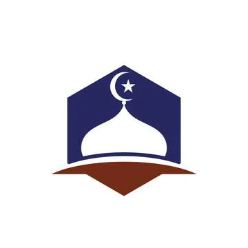 Mosque logo and symbol vector image Stock Illustration