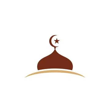 Mosque logo and symbol vector image Stock Illustration