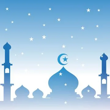 Mosque logo and symbol vector image 스톡 일러스트