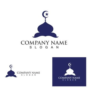 Mosque logo and symbol vector image Stock Illustration