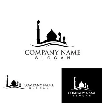 Mosque logo and symbol vector image イラスト素材