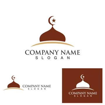 Mosque logo and symbol vector image イラスト素材