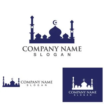 Mosque logo and symbol vector image Illustrazione stock