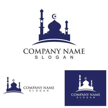 Mosque logo and symbol vector image Stock Illustration