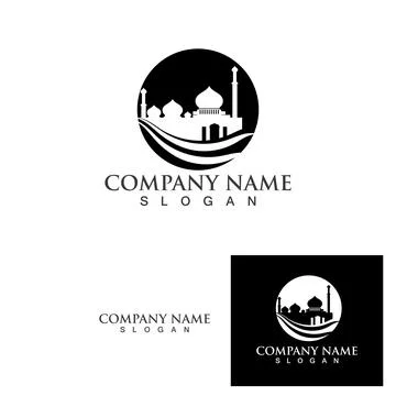 Mosque logo and symbol vector image Stock Illustration