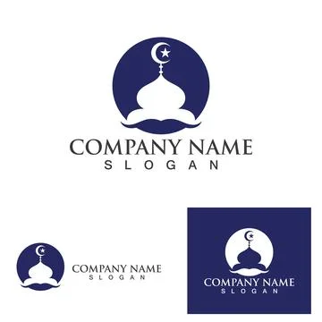 Mosque logo and symbol vector image Stock Illustration