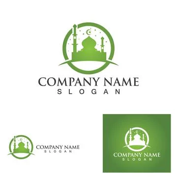 Mosque logo and symbol vector image Illustrazione stock