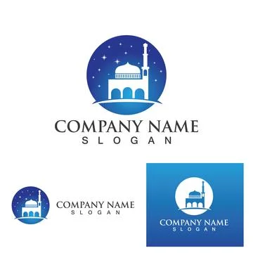 Mosque logo and symbol vector image Stock Illustration