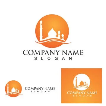 Mosque logo and symbol vector image Stock Illustration