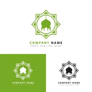 Mosque logo design template. Vector Stock Illustration